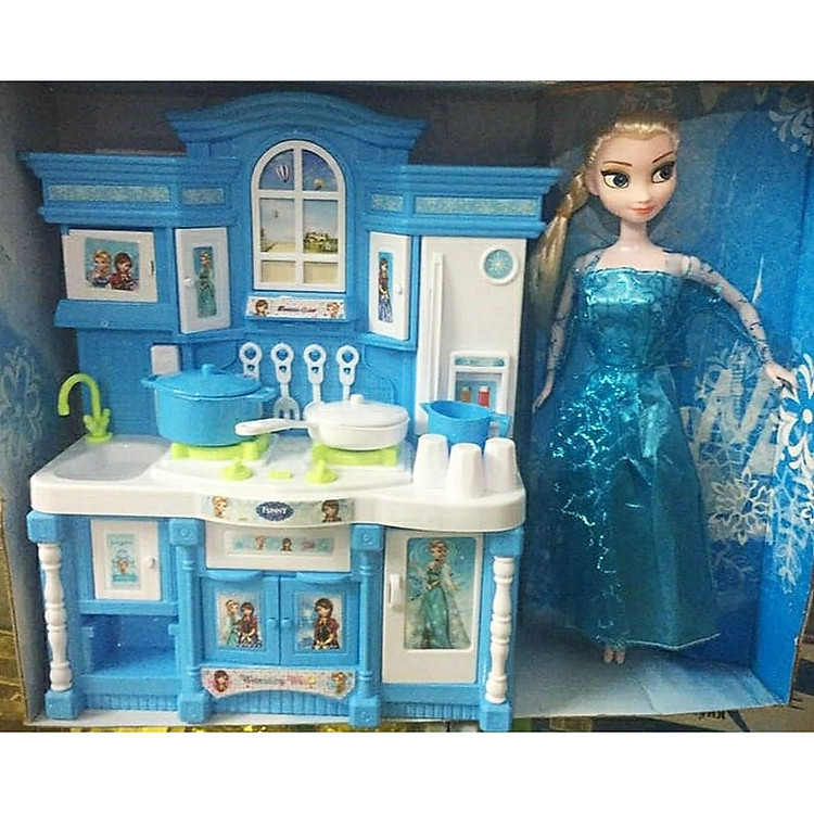 Bộ đồ chơi nhà bếp có nhạc đèn kèm búp bê Elsa