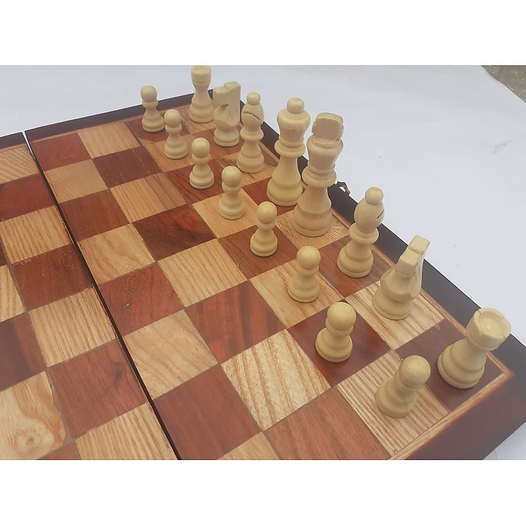 Bàn cờ vua gỗ tự nhiên 35x36cm Chính hãng Giá rẻ - Hình ảnh 3