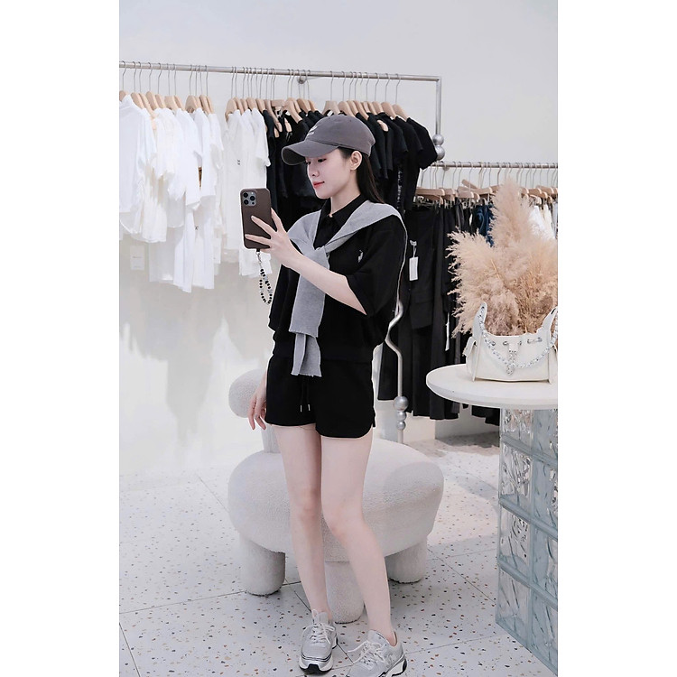 Set đồ thể thao nữ mặc nhà năng động, bộ short thun cá tính kèm áo khoác mỏng – 3 màu