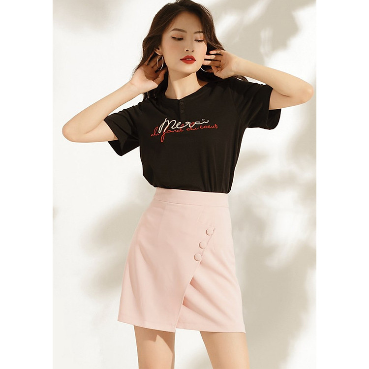 Chân Váy Nữ Phối Nút Gumac