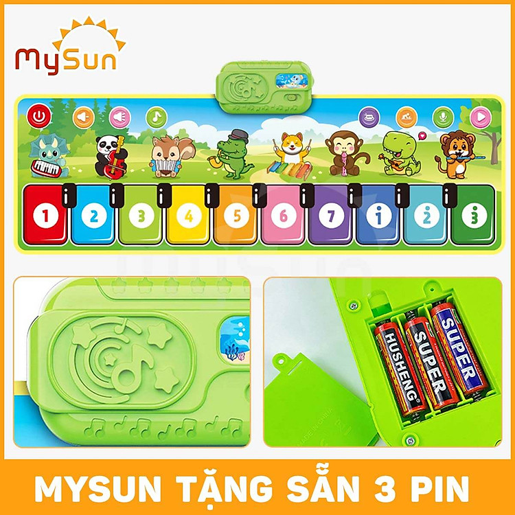 Thảm đàn âm nhạc cho bé 8 nhạc cụ Chính hãng Ưu đãi - Hình ảnh 4