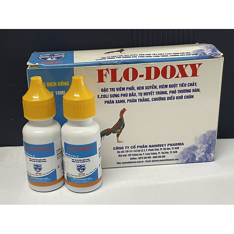 FLO-DOXY 10ML - ĐẶC T.RỊ VIÊM PHỔI, VIÊM RUỘT TIÊU CHẢY