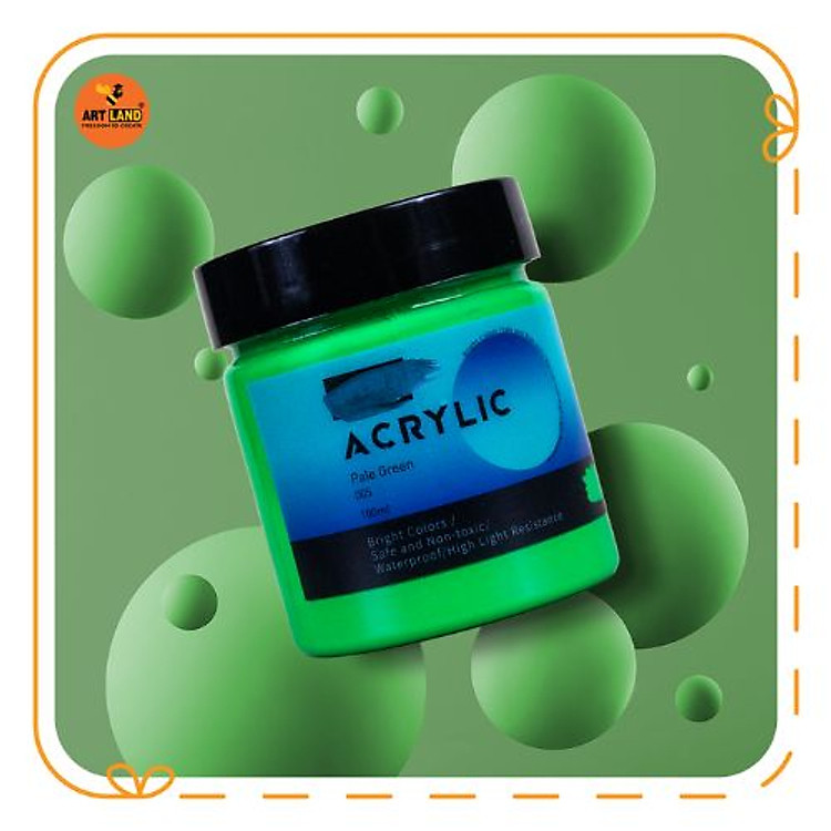 Màu Vẽ Acrylic Tone Xanh Lá Nâu Đen Trắng - 032 Naples Yellow - Ảnh 3