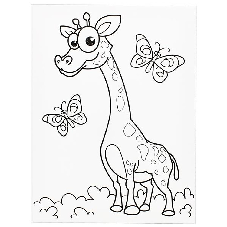 Khung Tranh Vẽ Có Hình CM-CAWBL01 – Hình Hươu Cao Cổ