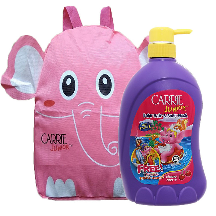 Carrie Junior tắm gội toàn thân cho trẻ Hương Cherry (700g) tặng Ba lô voi