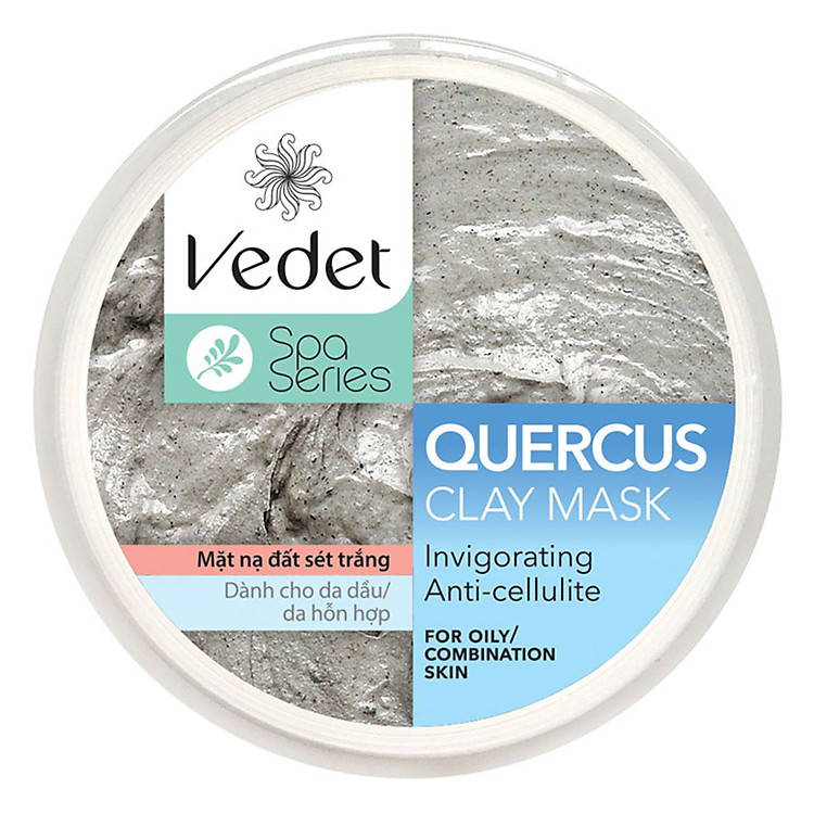 Mặt Nạ Đất Sét Sạch Sâu Dịu Nhẹ Quercus Trắng Vedette (140g)