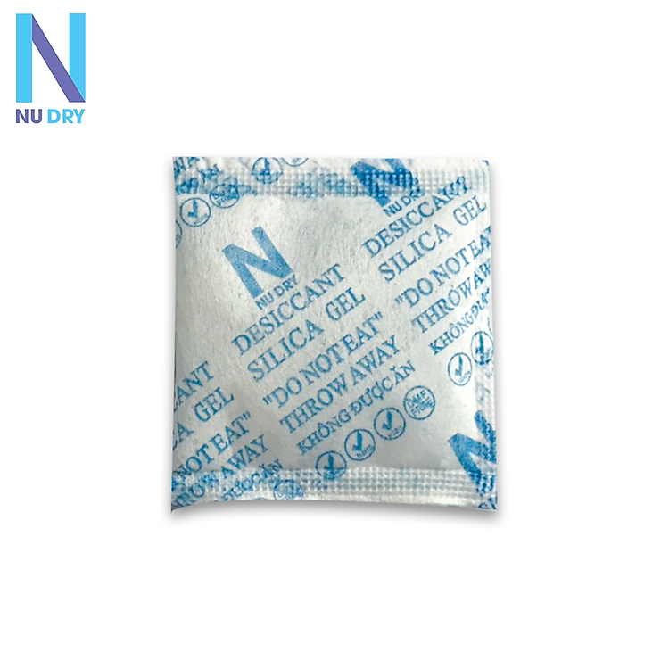 Gói Hút Ẩm Silica Gel 5 GRAM NU DRY ( Gian hàng chính hãng ) dùng cho thực phẩm quần áo dày dép đóng túi 1kg
