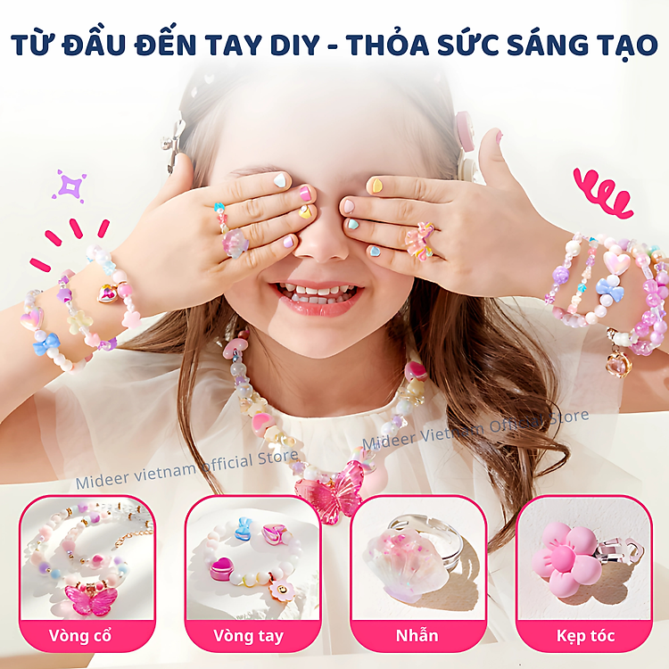 Mua Vòng cổ, vòng tay bé gái DIY Mideer Chính hãng Giá tốt - Hình ảnh 4
