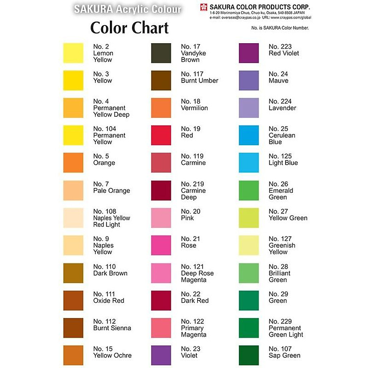 Màu Vẽ Acrylic Sakura 20ml #136 - Primary Cyan - Ảnh 4