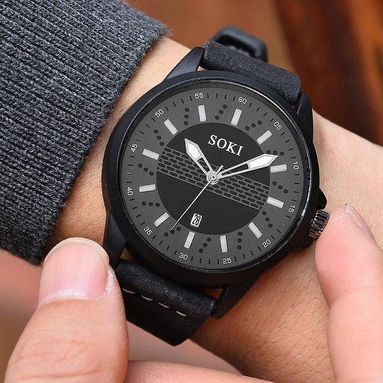 Đồng Hồ Nam Dây Da Thời Trang