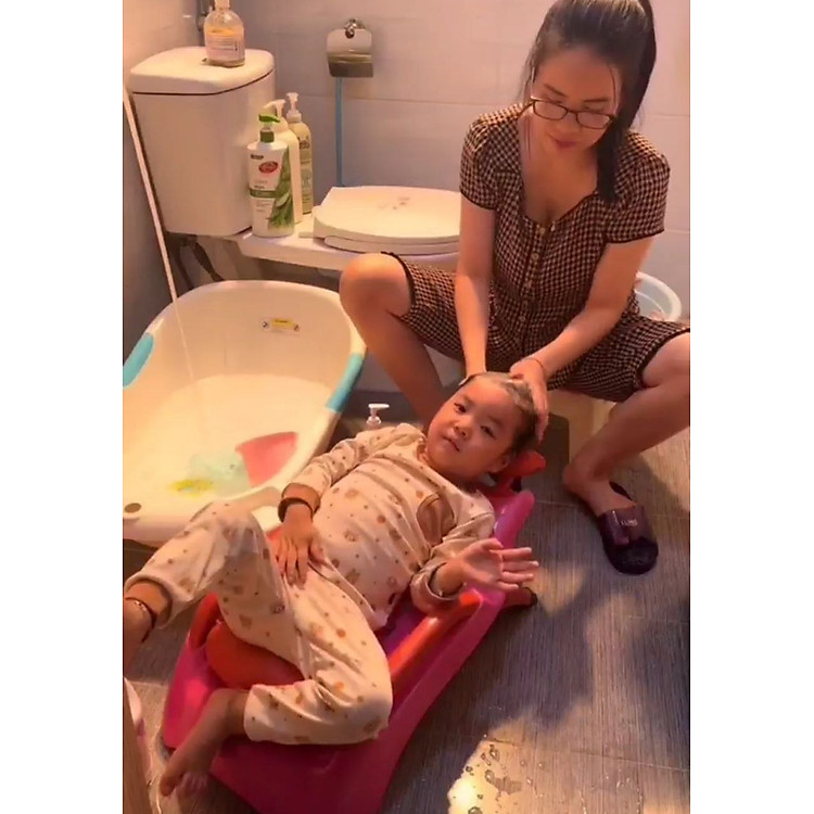 Ghế gội đầu trẻ em 2208 - Hồng Chính hãng Tiết kiệm - Hình ảnh 3