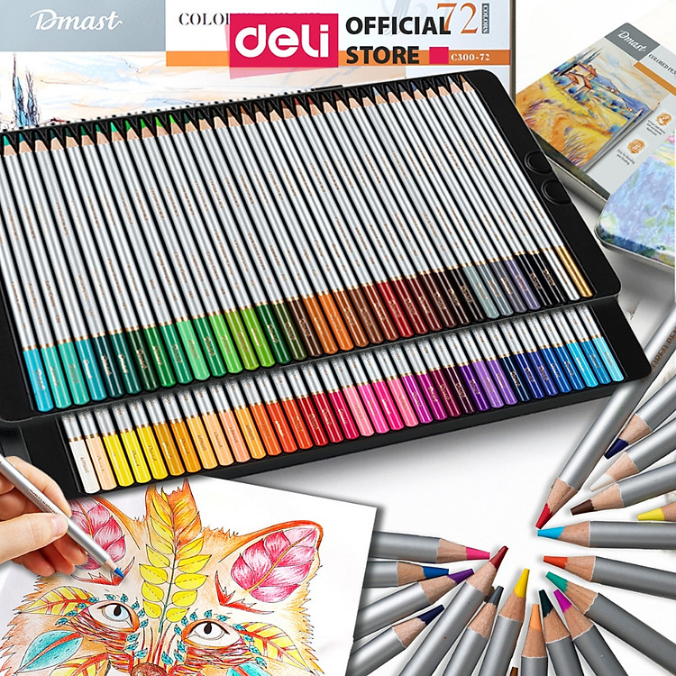 Hộp Bút Chì Màu Deli (24 Màu)