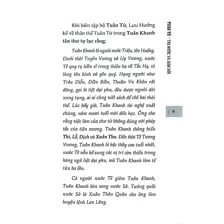 Tuân Tử - Trị Nước Và Răn Đời - Ảnh 7