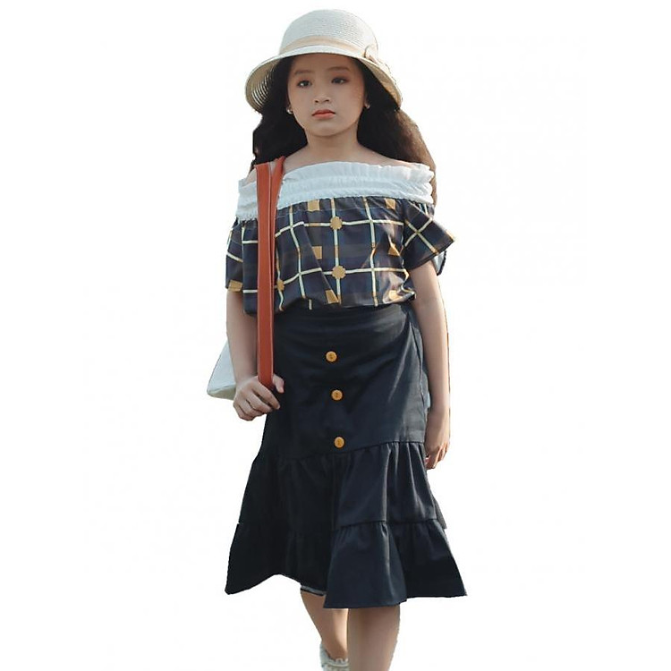 Set áo trễ vai, chân váy Harmony LK0217