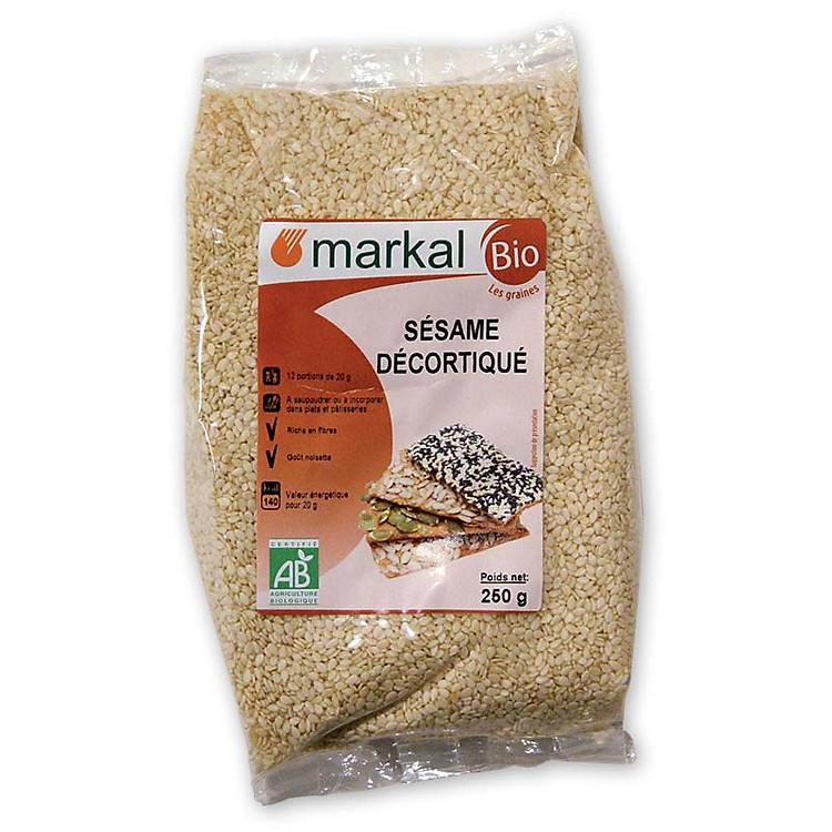 Hạt mè tách vỏ hữu cơ Markal 250g