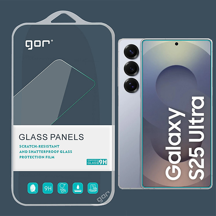 Kính Cường Lực GOR cho Samsung Galaxy S25 Ultra/ S25 Plus/ S25 (Bộ 2 Miếng) - Hàng Chính Hãng