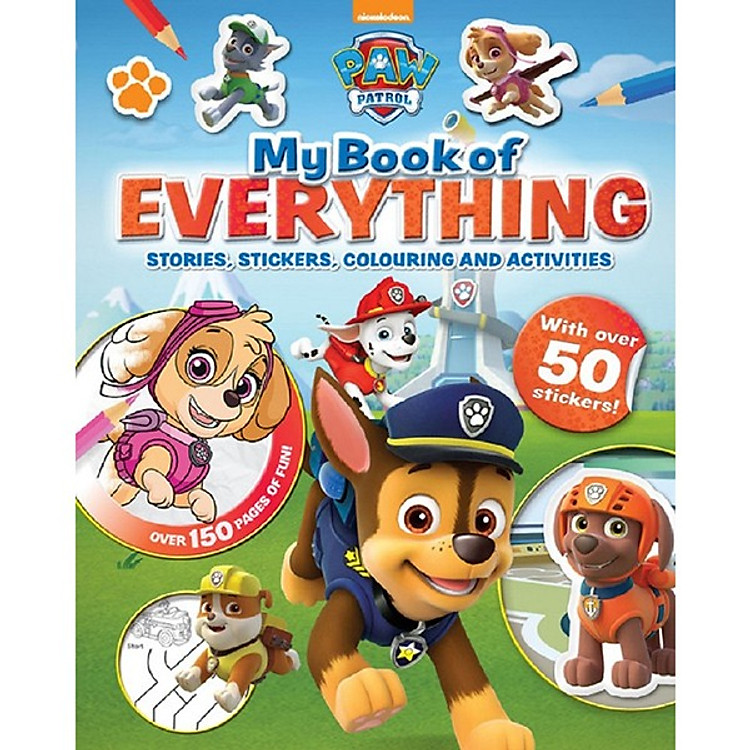 Sách Nickelodeon PAW Patrol My Book of Everything - Chú chó cứu hộ