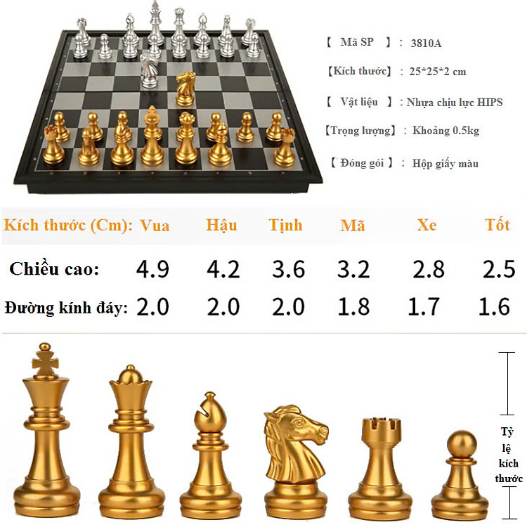 Bộ Cờ Vua Nam Châm Gấp Gọn Chính hãng Giá rẻ - Hình ảnh 4