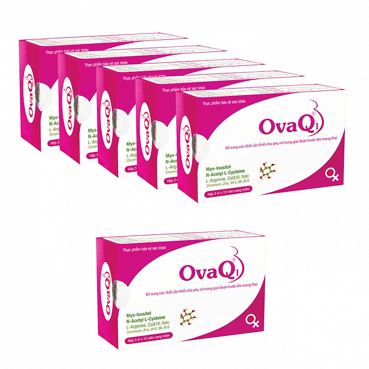 Combo 5 tặng 1 hộp thực phẩm chức năng OvaQ1 – Khỏe trứng tăng cơ hội mang thai tự nhiên