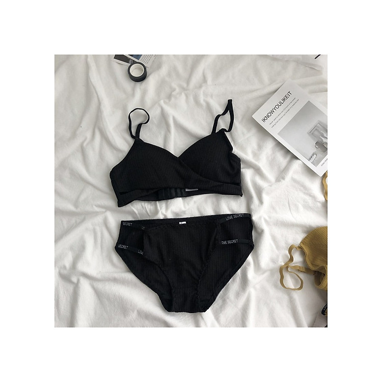 Set Đồ Lót Nữ Không Gọng Đan Chéo Cao Cấp