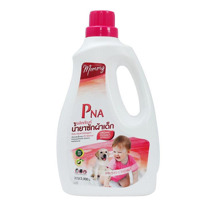 Nước giặt hữu cơ kháng khuẩn cho bé từ sơ sinh đến lớn tuổi nhập khẩu Thái Lan PNA - Mommy 3000ml