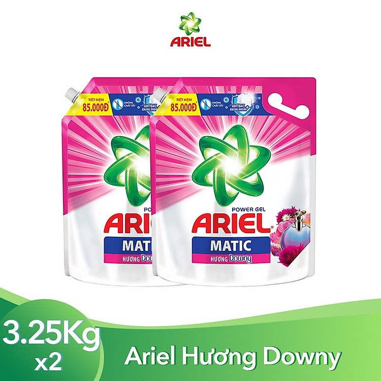 Combo 2 Nước Giặt Ariel Matic Hương Downy (3.25Kg/ Túi)