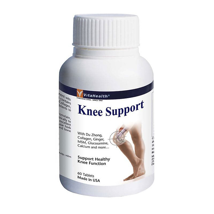 Thực Phẩm Chức Năng Viên Uống Giảm Đau, Phòng Ngừa Thoái Hóa Khớp Knee Support Tab 60 Viên - Vita Health