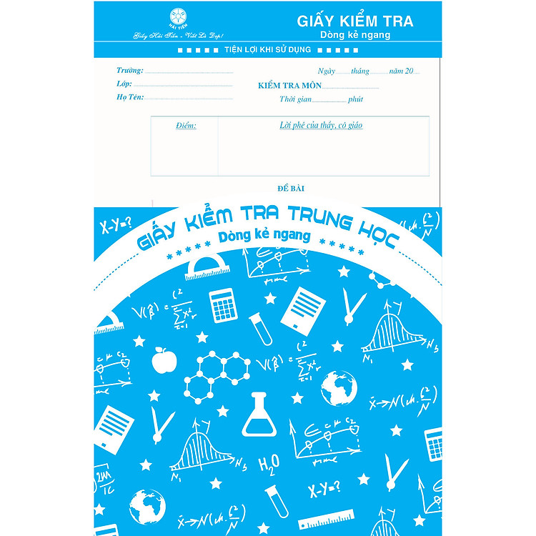 Giấy Kiểm Tra Cao Cấp - Trung Học (Kẻ ngang)