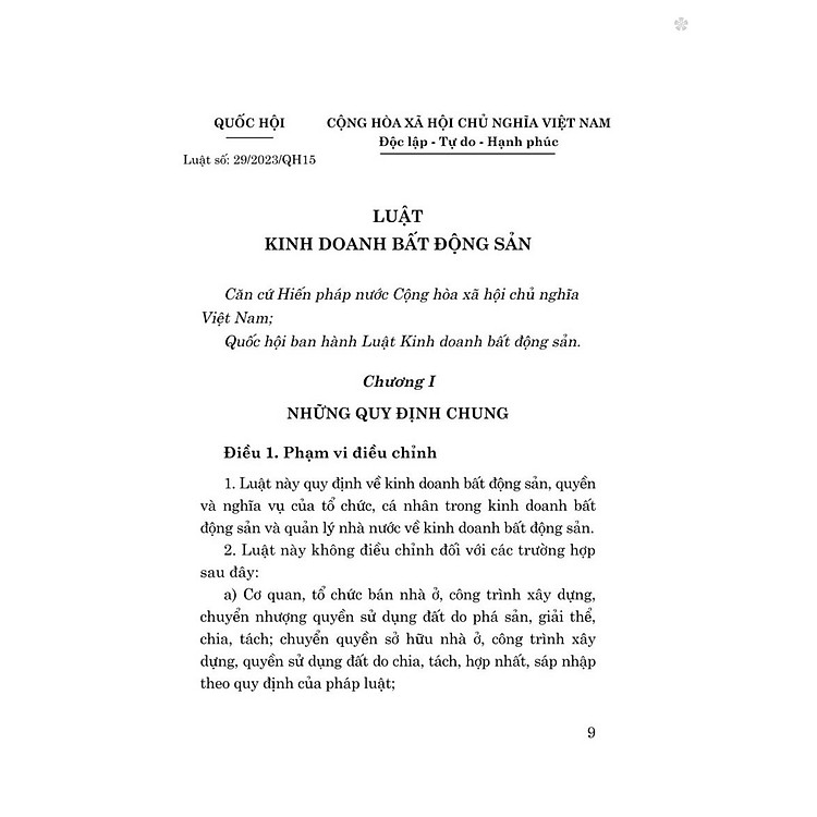 Luật Kinh Doanh Bất Động Sản Năm 2023 (Sửa Đổi, Bổ Sung Năm 2024) - Ảnh 6