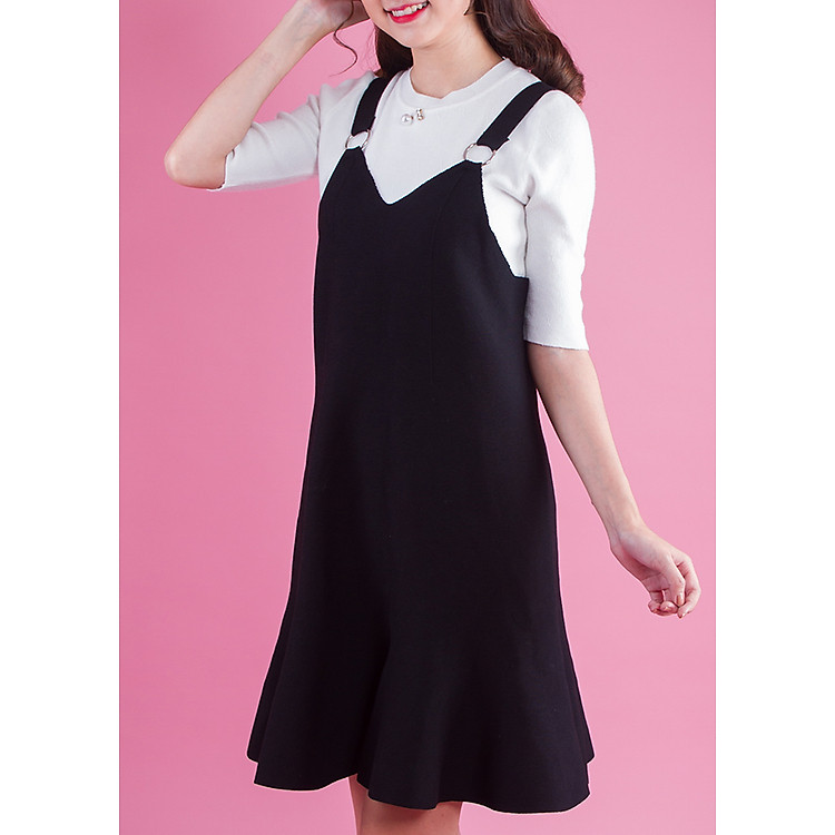 Đầm Yếm Bầu Thời Trang Honest HDB0144320 - Đen (Không Áo)