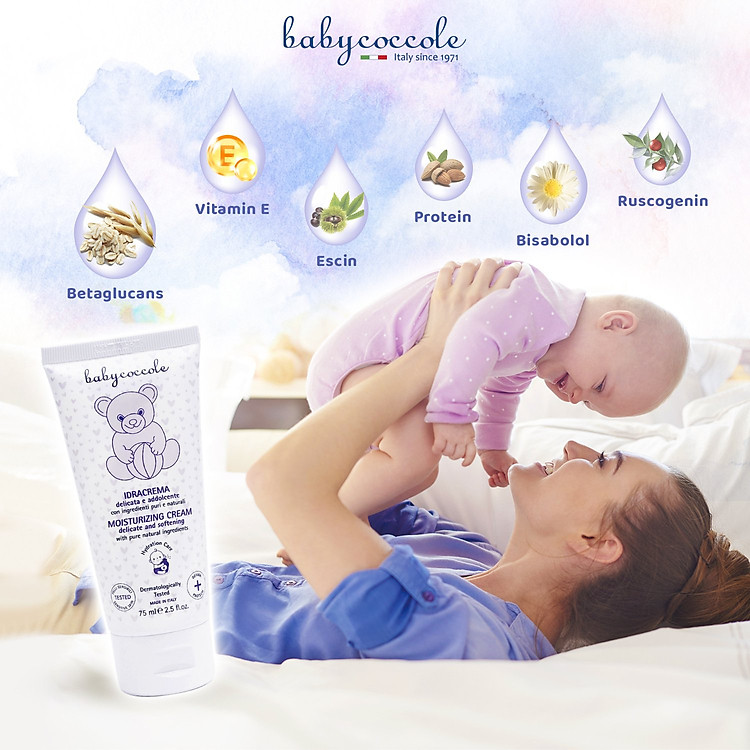 Kem dưỡng ẩm hạnh nhân Babycoccole 75ml Chính hãng Giá rẻ - Hình ảnh 3