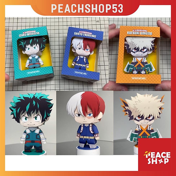 Mô Hình Giấy Boku No Hero Academia Anime My Hero Academia + Kèm Kit Hộp Trang Trí