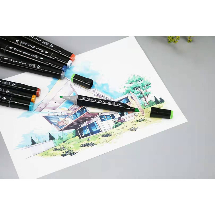 Hộp Bút Màu Touch 30 Màu 2 Đầu Chuyên Nghiệp - Ảnh 4
