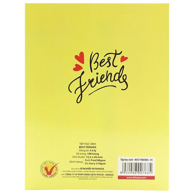 Tập Học Sinh Best Friends - 4 Ô Ly (100 trang) - Ảnh 7