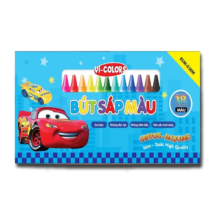 Bút sáp 18 Màu Ô tô Mc Queen