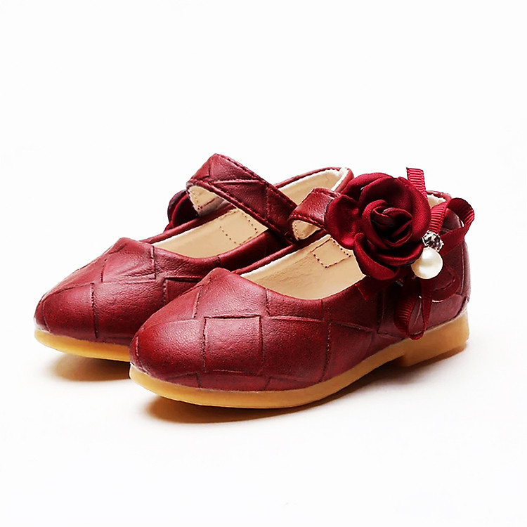 Giày bé gái 3-6 tuổi đính hoa công chúa đáng yêu – G14