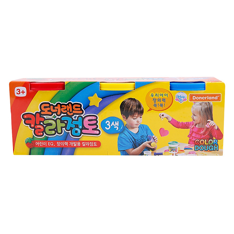 Hộp Bột Nặn Hình Bánh Kem DonerLand 3 Màu (180g)