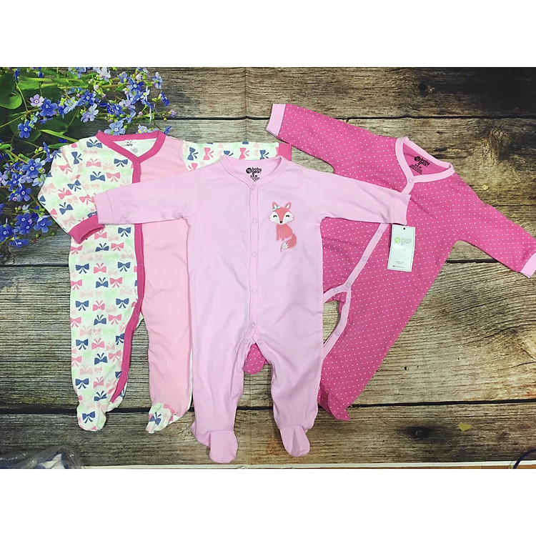Set 3 body dài liền tất cho bé gái