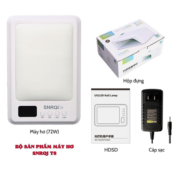 máy hơ t8 công xuất 72w hàng chuẩn