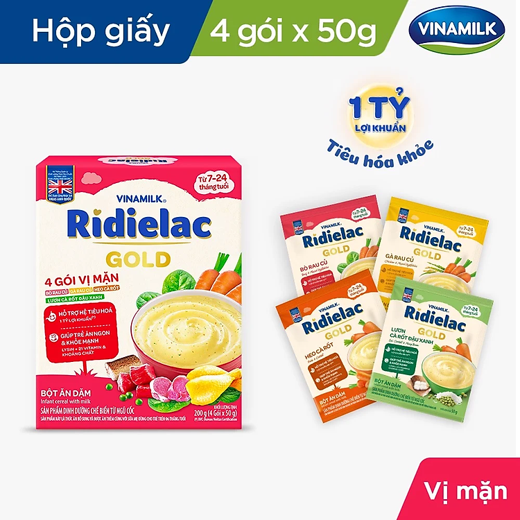 Mua tại Tiki: Nơi Bột Ăn Dặm Ridielac Gold 200g Chính hãng, giá tốt