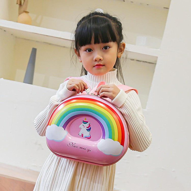Dễ Thương Cho Trẻ Em Bé EVA Tập Đi Cho Bé Túi Cho Bé Trai Hoạt Hình Bé Gái Cầu Vồng Trẻ Em Ba Lô Chống Mất Mini Bánh Kẹo Mầm Non học