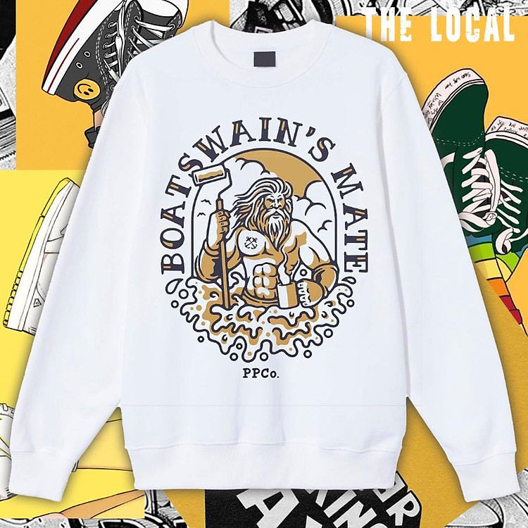 Áo hoodie Boatswain's mate vị thần biển cả Aquaman phong cách Âu mỹ unisex