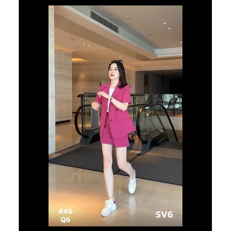 Set Blazer cộc tay + Quần Short mùa hè, bao gồm ÁO VEST VÀ QUẦN SHORT( KHÔNG KÈM ÁO TRONG )