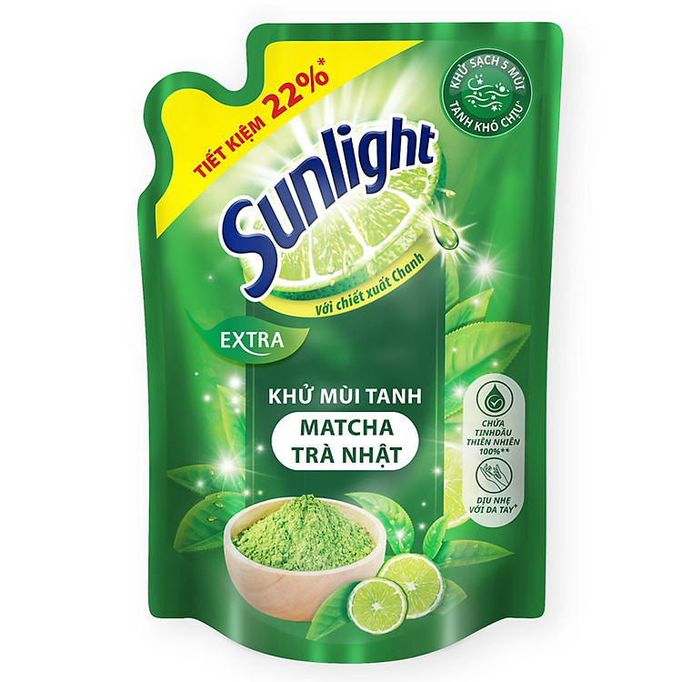 Nước Rửa Chén Sunlight Trà Xanh Dạng Túi 750g