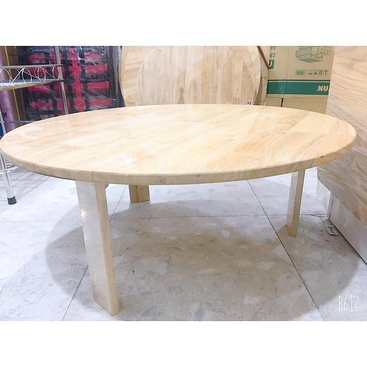 Bàn tròn ngồi bệt-100% gỗ cao su tự nhiên