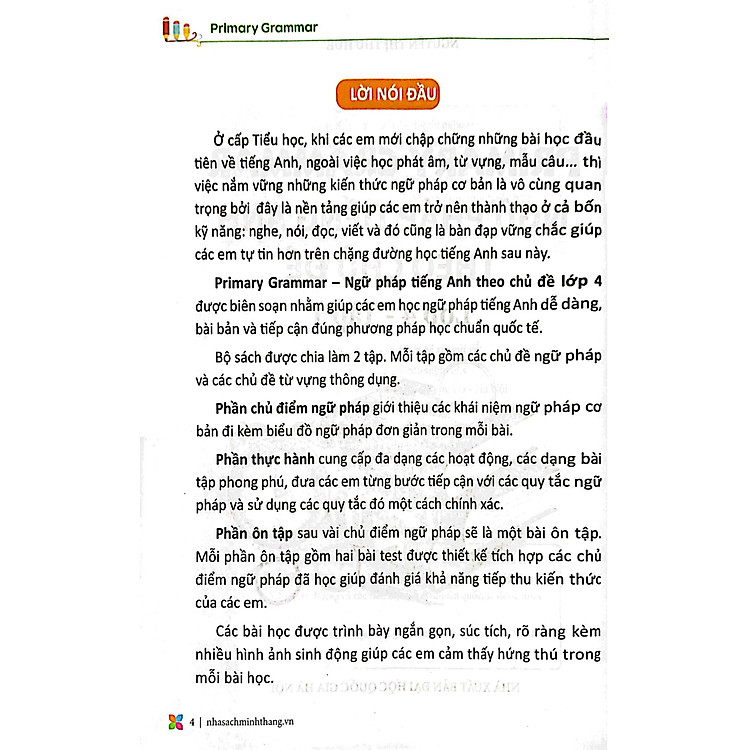 Primary Grammar - Ngữ Pháp Tiếng Anh Theo Chủ Đề Lớp 4 (Tập 1) (Tái Bản 2023) - Ảnh 5