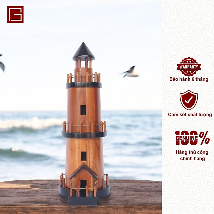 Mô Hình Ngọn Hải Đăng Gỗ Trang Trí