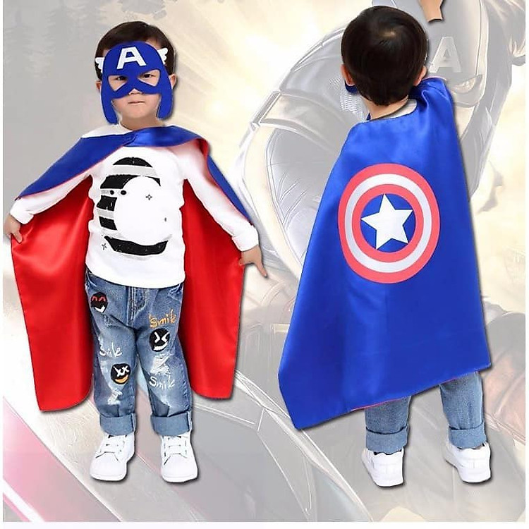 Set Áo choàng + mặt nạ siêu anh hùng hóa trang Halloween