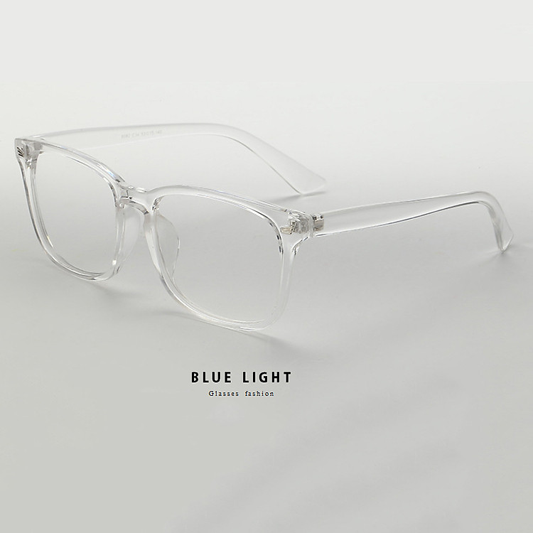 Kính Giả Cận, Gọng Kính Cận Nam Nữ Trong Suốt Mắt Vuông To Không Độ Hàn Quốc - BLUE LIGHT SHOP