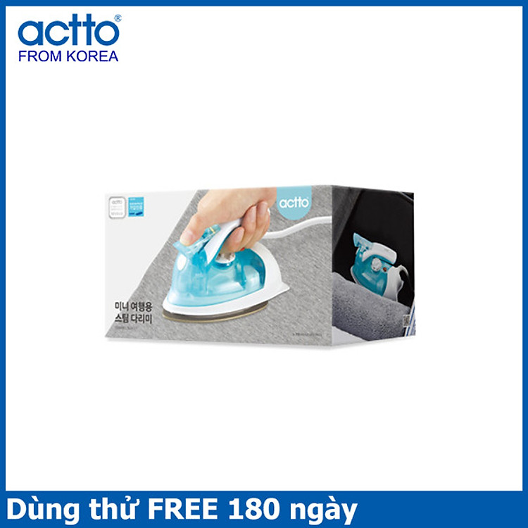Bàn ủi hơi nước du lịch mini Actto SLH-17 Hàng Chính Hãng Blue